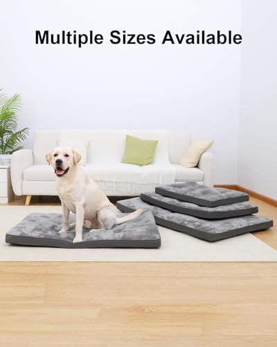 Plush Washable Dog Crate Bed, XL Anti-Slip Mat, 41"x27" Grey Comfort Pad - Image 8