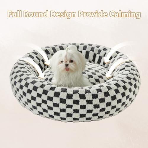 Cozy Donut Dog & Cat Bed - Calming Plush, Non-Slip, Washable, Small Pets - Image 7