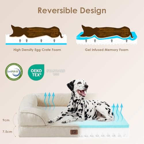 Orthopedic XL Dog Bed with Memory Foam, Waterproof Cover & Non-Slip Base - Image 4