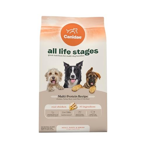 Canidae All Life Stages Multi-Protein Recipe with Chicken, Turkey, Lamb, and Fish – High Protein Premium Dry Dog Food for All Ages, Breeds, and Sizes– 40 lbs.