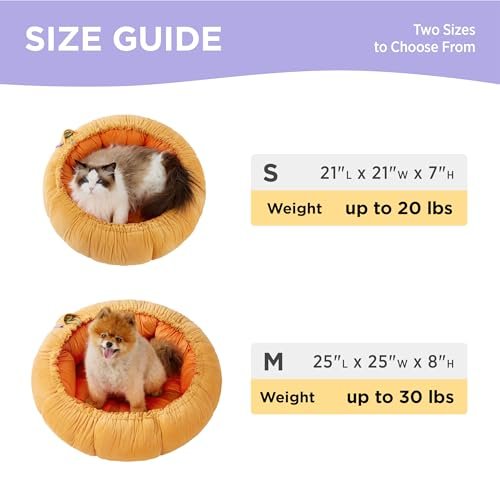 Lesure Washable Cat & Dog Bed – Reversible, Cozy, Dual-Use, 25" Round - Image 6