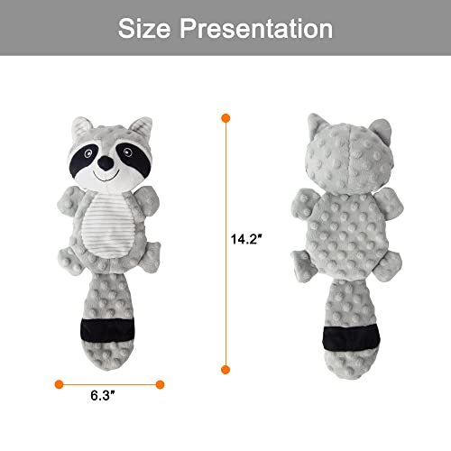 Raccoon Plush Squeaky Dog Toy - Durable Chew Toy for All Dog Breeds - Image 4