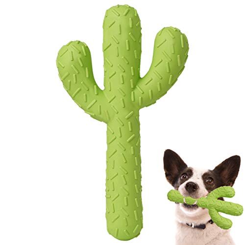 MewaJump Dog Chew Toys, Tough Rubber Dog Toys for Aggressive Chewers, Cactus Dog Toys for Training and Cleaning Teeth, Interactive Dog Toys for Medium/Large Dog
