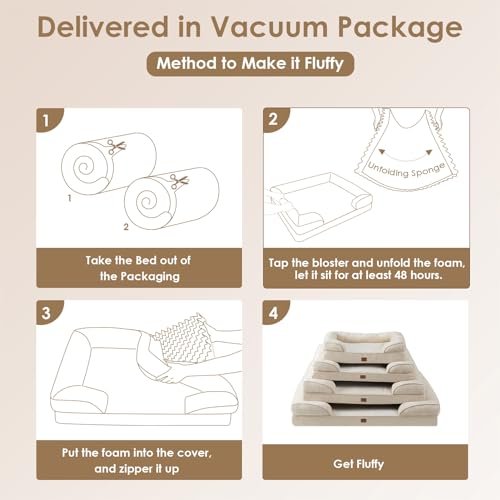 Orthopedic XL Dog Bed with Memory Foam, Waterproof Cover & Non-Slip Base - Image 3