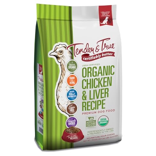 Tender & True Organic Chicken & Liver Recipe Dog Food, 20 lb