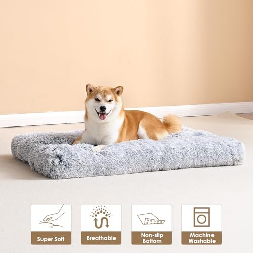 EHEYCIGA Plush Dog Crate Bed, Anti-Anxiety Washable Pad for Large Dogs - Image 8