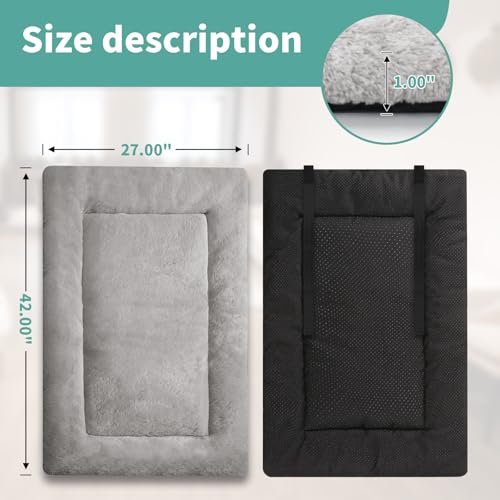 PETCIOSO Travel Dog Bed Large, Washable, Anti-Slip, Lightweight Crate Mat - Image 5