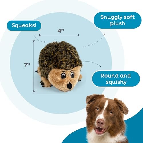 Small Plush Hedgehog Dog Toy - Squeaky, Soft, Durable, Perfect for Play - Image 3