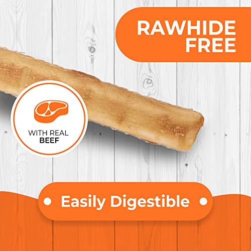 Rawhide-Free Beef Dog Chews - Real Beef, Poultry-Free, Digestible, 10-Pack - Image 2