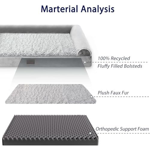 Orthopedic Dog Sofa Bed Large - Washable Cover, Egg Foam, Waterproof, Non-Slip - Image 6