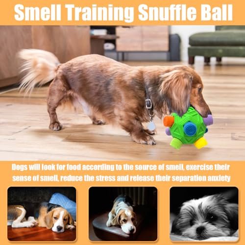 Interactive Green Dog Snuffle Ball - Slow Feeder, Foraging Toy & Stress Relief - Image 5