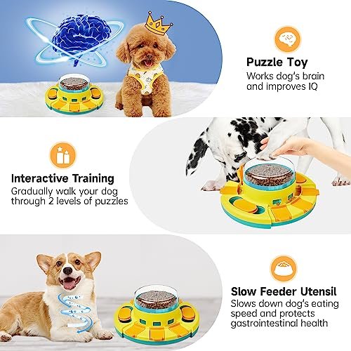 Interactive Dog Puzzle Toy - 2 Levels, Slow Feeder, IQ Training, All Breeds - Image 2
