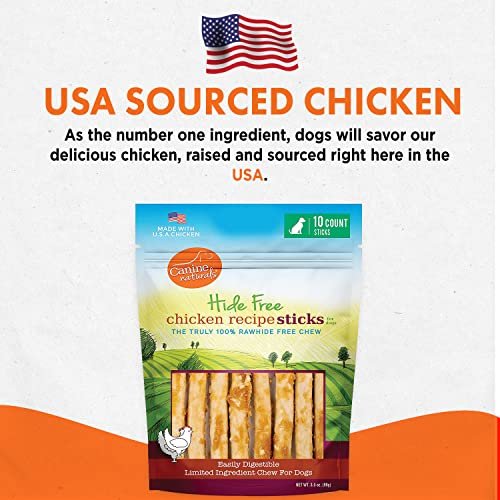 Rawhide-Free Chicken Dog Chews - USA-Made, All-Natural, Digestible, 10 Pack - Image 8