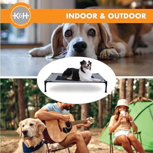 Elevated Large Dog Bed - Cooling Mesh, Washable, Portable, Heavy-Duty Frame - Image 9