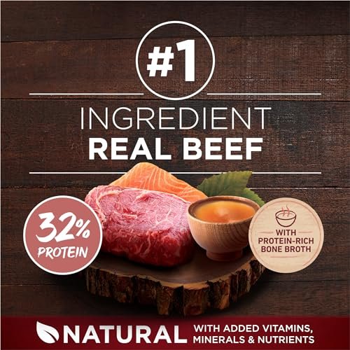 Purina ONE High Protein Dog Food, Beef & Salmon, with Bone Broth, 15 lb. Bag - Image 2