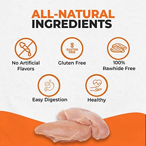 Rawhide-Free Chicken Dog Chews - USA-Made, All-Natural, Digestible, 10 Pack - Image 4