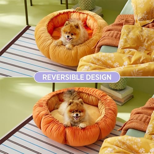 Lesure Washable Cat & Dog Bed – Reversible, Cozy, Dual-Use, 25" Round - Image 3