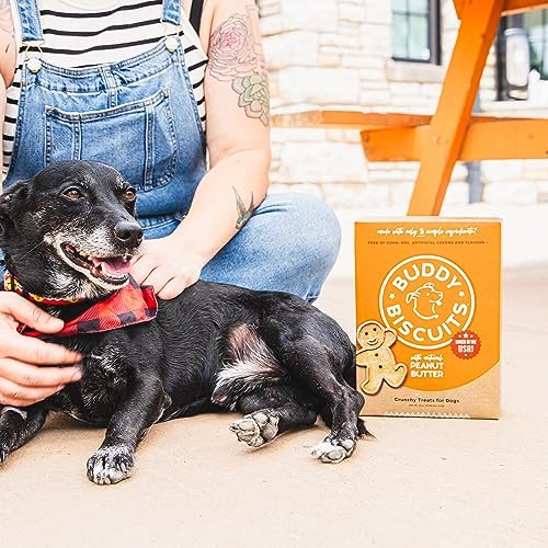 Crunchy Buddy Biscuits Dog Treats, Peanut Butter, 2 lb Bag, Healthy & Tasty - Image 8