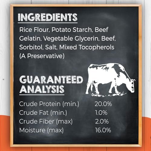 Rawhide-Free Beef Dog Chews - Real Beef, Poultry-Free, Digestible, 10-Pack - Image 3
