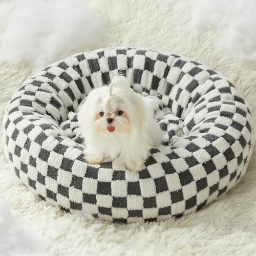 Cozy Donut Dog & Cat Bed - Calming Plush, Non-Slip, Washable, Small Pets - Image 6