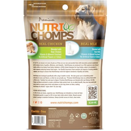 NutriChomps 6" Rawhide-Free Dog Chews, Long-Lasting & Digestible, Milk Flavor - Image 7