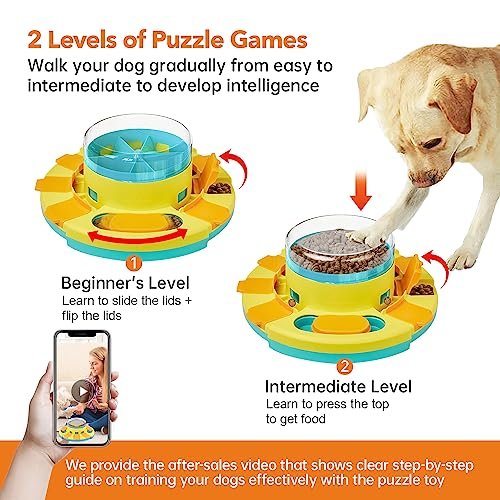 Interactive Dog Puzzle Toy - 2 Levels, Slow Feeder, IQ Training, All Breeds - Image 4