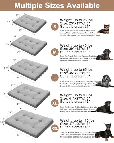 Plush Washable Dog Crate Bed, XL Anti-Slip Mat, 41"x27" Grey Comfort Pad - Image 5