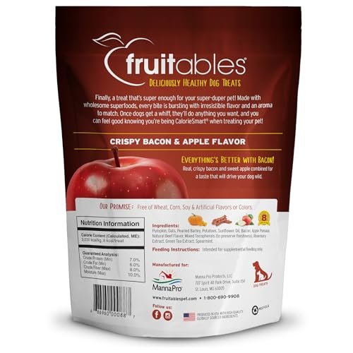 Healthy Fruitables Dog Treats – Low Calorie Pumpkin Bacon Apple Snacks - Image 2