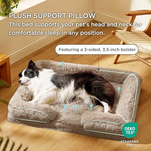 Orthopedic Dog Bed Large Dogs - Foam Sofa with Washable Cover, Non-Slip - Image 4