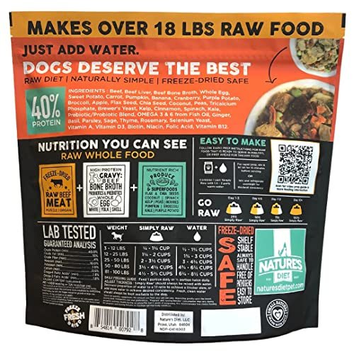 Nature's Diet Freeze-Dried Raw Beef Meal: Superfoods, Probiotics, Omega 3 - Image 2