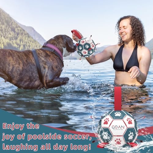 Interactive Dog Soccer Ball with Straps, Tug Toy & Water Fun for Small Dogs - Image 8