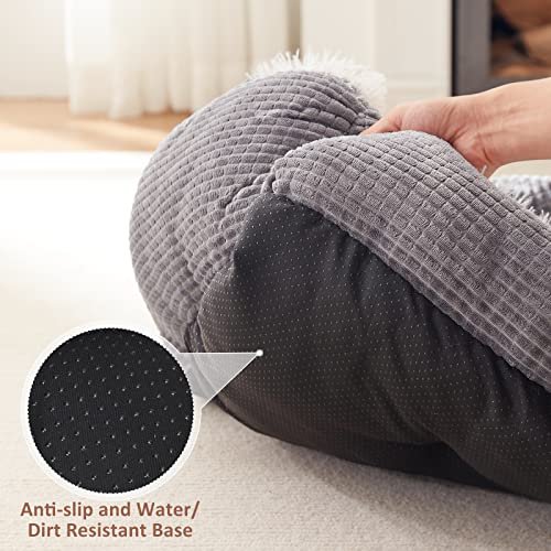 Cozy Orthopedic Hooded Dog & Cat Bed - Warm, Washable, 20" Grey Cave Design - Image 8