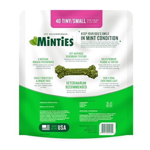 Minties Dental Chews for Small Dogs, 40 Ct, Plaque Control & Fresh Breath - Image 8