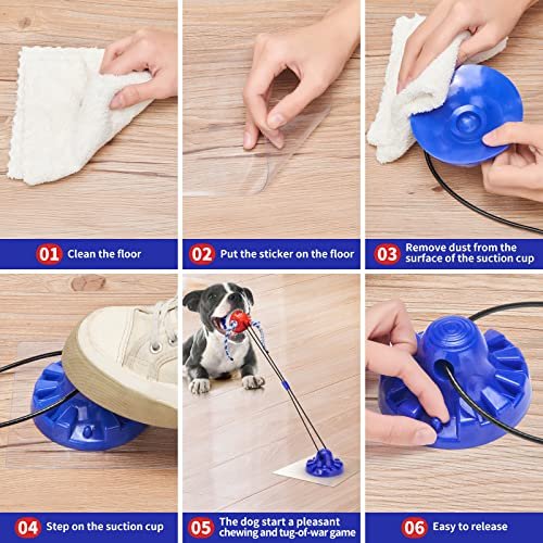 Durable Dog Toys for Aggressive Chewers - Suction Cup Tug, Puzzle & Treat Ball - Image 3