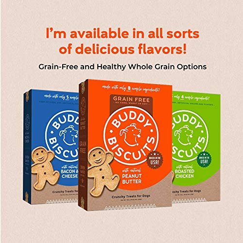 Crunchy Buddy Biscuits Dog Treats, Peanut Butter, 2 lb Bag, Healthy & Tasty - Image 9