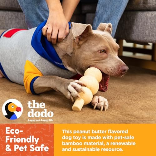 Eco-Friendly Peanut Butter Dog Chew Toy - Durable, Bamboo, Easy to Grip - Image 3