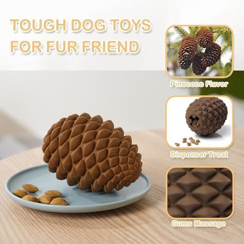 Durable Pine Cone Dog Chew Toy for Aggressive Chewers & Treat Dispensing - Image 6
