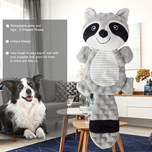 Raccoon Plush Squeaky Dog Toy - Durable Chew Toy for All Dog Breeds - Image 5