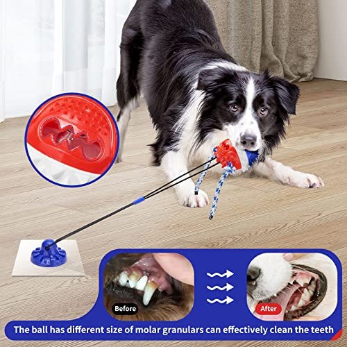 Durable Dog Toys for Aggressive Chewers - Suction Cup Tug, Puzzle & Treat Ball - Image 4