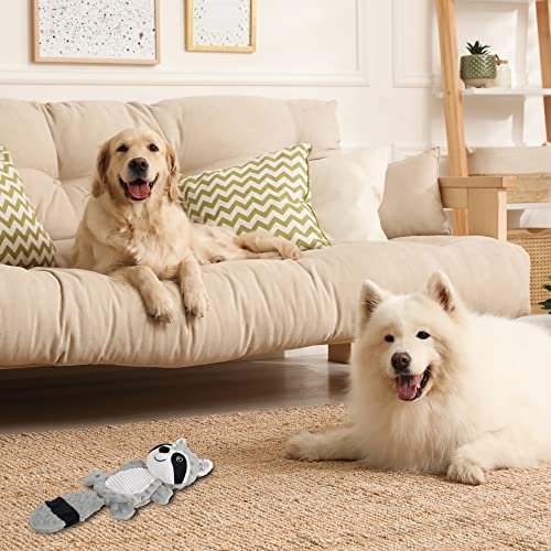 Raccoon Plush Squeaky Dog Toy - Durable Chew Toy for All Dog Breeds - Image 7