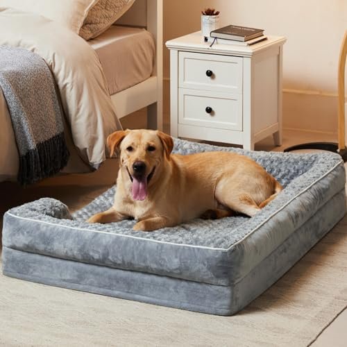 Orthopedic Large Dog Bed with Bolster, Waterproof & Washable Sofa - Image 7