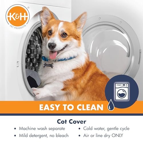 Elevated Large Dog Bed - Cooling Mesh, Washable, Portable, Heavy-Duty Frame - Image 8