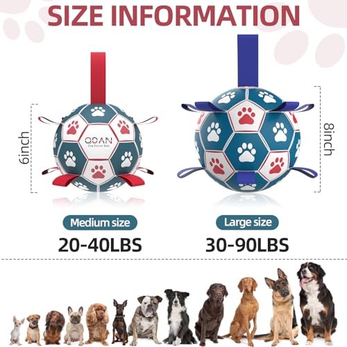 Interactive Dog Soccer Ball with Straps, Tug Toy & Water Fun for Small Dogs - Image 5