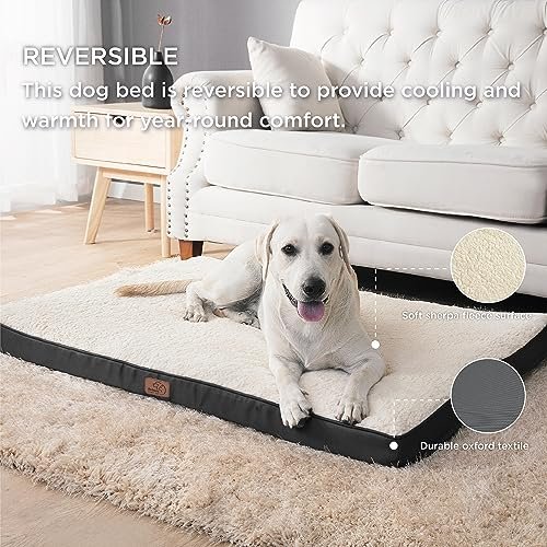 Orthopedic Dog Bed Large Dogs - Washable Cover, Foam Mat for 65 lbs Pets - Image 2