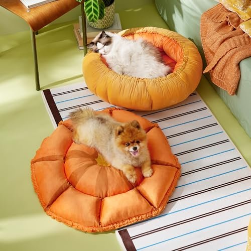 Lesure Washable Cat & Dog Bed – Reversible, Cozy, Dual-Use, 25" Round - Image 2