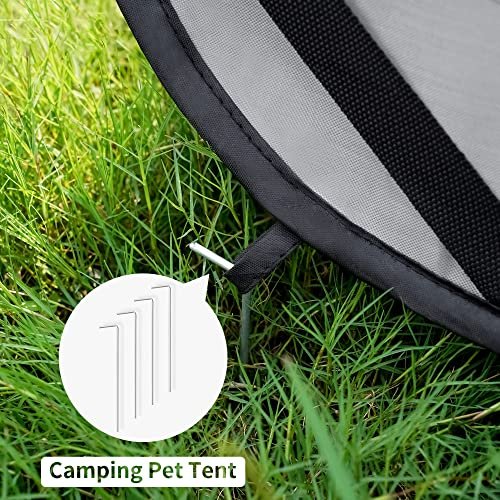 Portable Large Pop-Up Dog Bed Kennel: Indoor/Outdoor Pet Crate, Car Travel Seat, Grey - Image 6