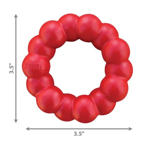 KONG Ring Dog Chew Toy - Durable Natural Rubber for Dental Health - Image 4