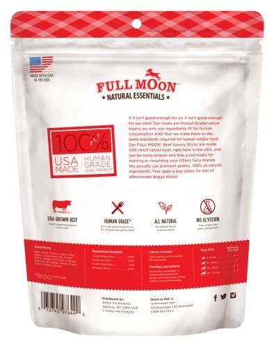 Full Moon Human-Grade Beef Dog Treats Savory Sticks 22oz - Image 2