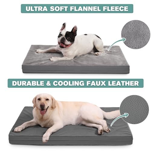 Orthopedic Waterproof Dog Bed - Washable, Non-Slip Crate Pad 35"x22" - Image 8