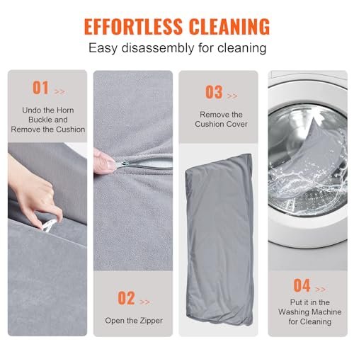 VEVOR Soft Velvet Pet Sofa for Medium Dogs & Cats, 50 lbs Capacity, Grey - Image 6